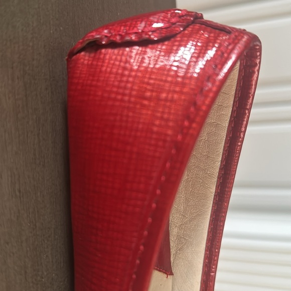 Michael Kors red patent leather flats size 7 - Picture 7 of 8